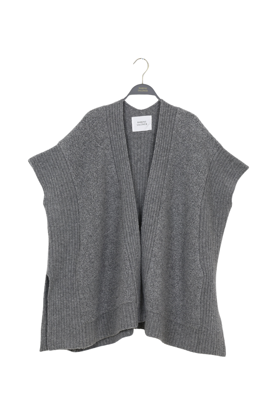 PreLoved Dorris - Sheep knit cape I Grey melange - O/S