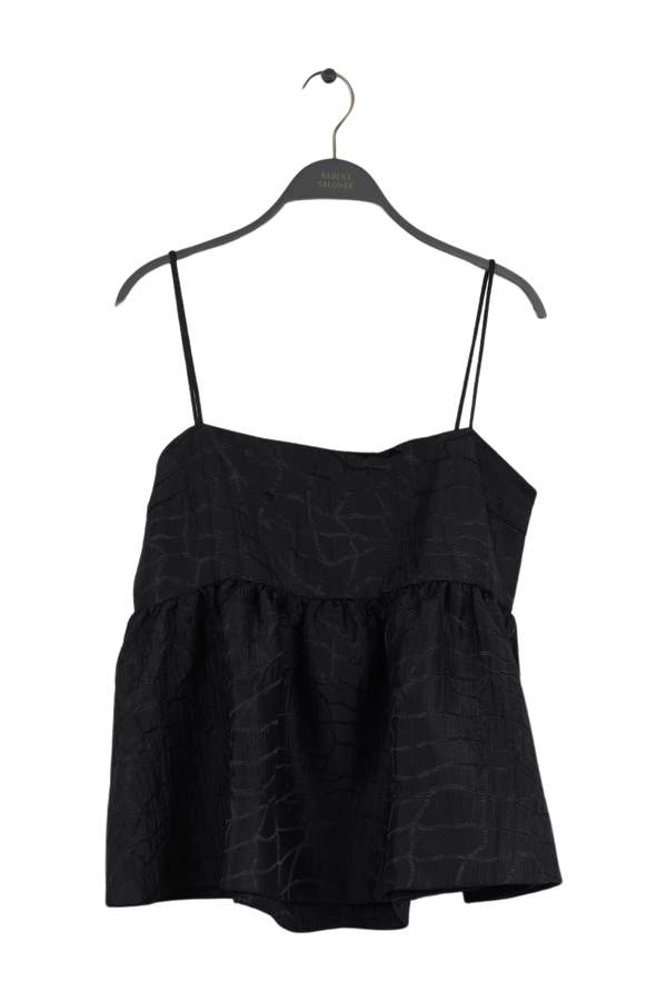 PreLoved Jacey - Taffeta jacquard bandeau top - XL BLACK XL 1 - Rabens Saloner - DK