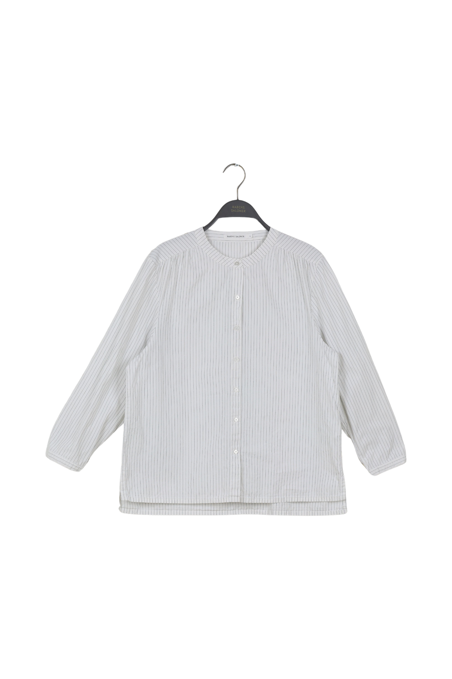 PreLoved Sibyl - Sheer shirting shirt I BW stripe - L
