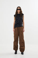 Justa - Nylon pants I Coffee    8 - Rabens Saloner - DK