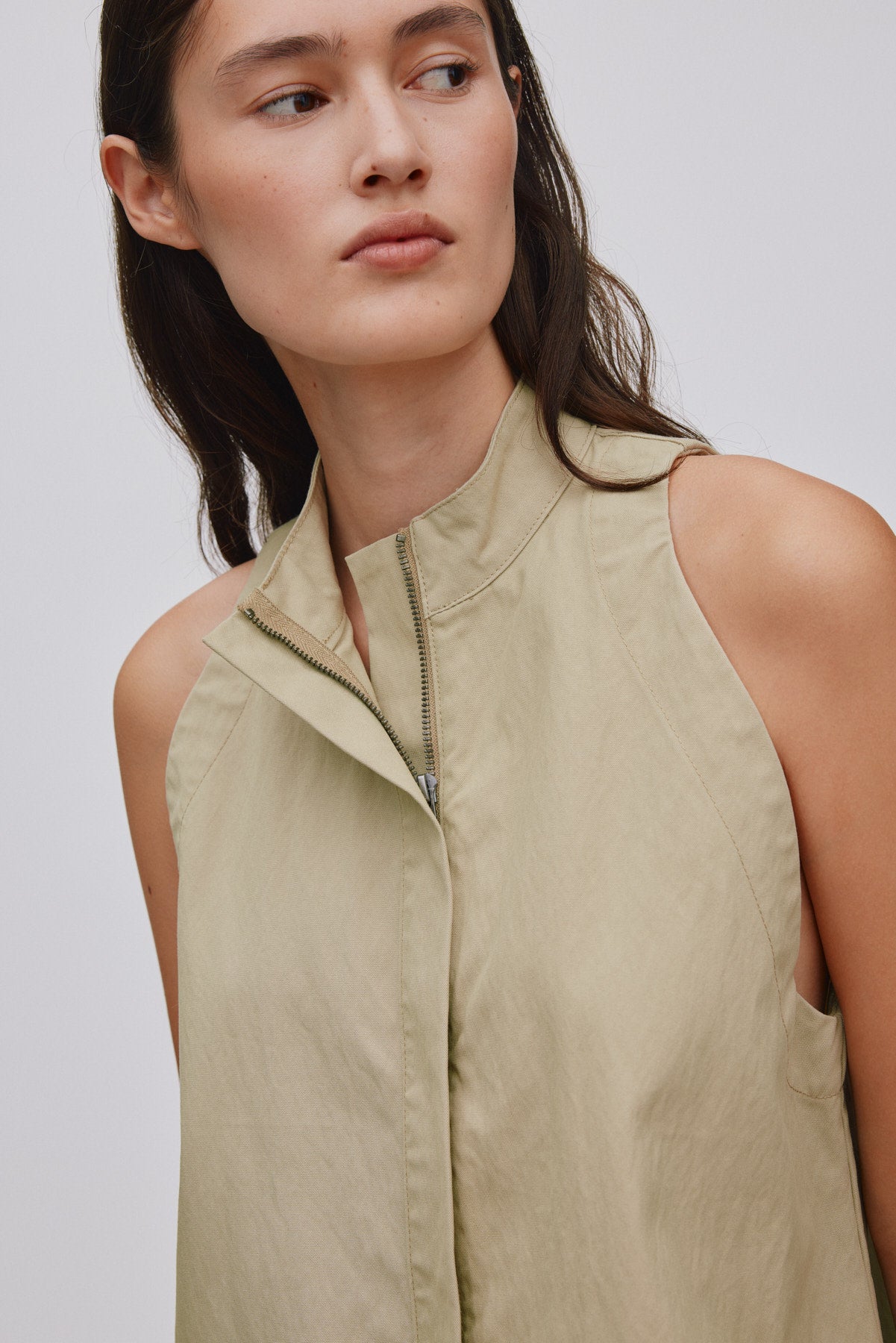 Kaley - Utility halter top I Sand 2 - Rabens Saloner - DK