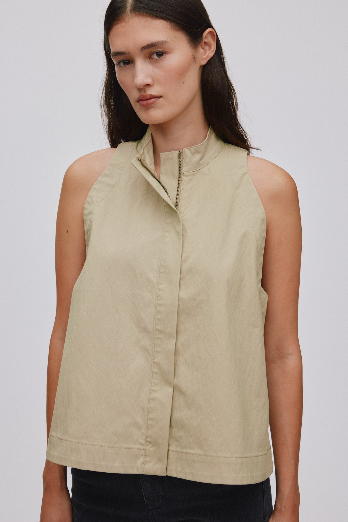 Kaley - Utility halter top I Sand 1 - Rabens Saloner - DK