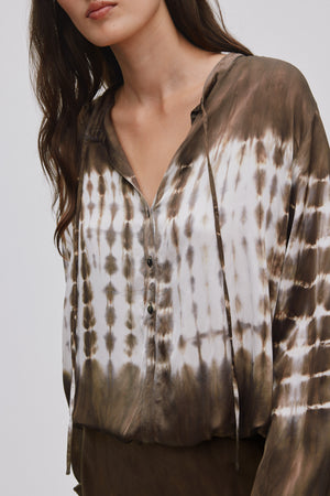 Ira - Frequency tie shirt I Dry mocca combo Dry mocca combo XS 4 - Rabens Saloner - DK