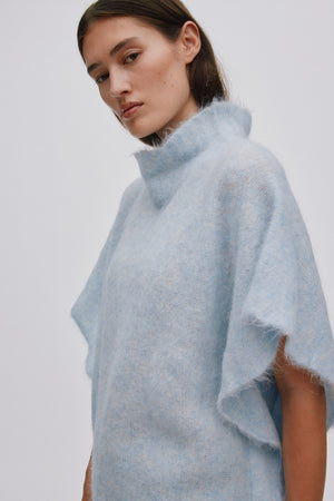 Asna - Superlight knit tunic top I Ice blue Ice blue XS/S 1 - Rabens Saloner - DK