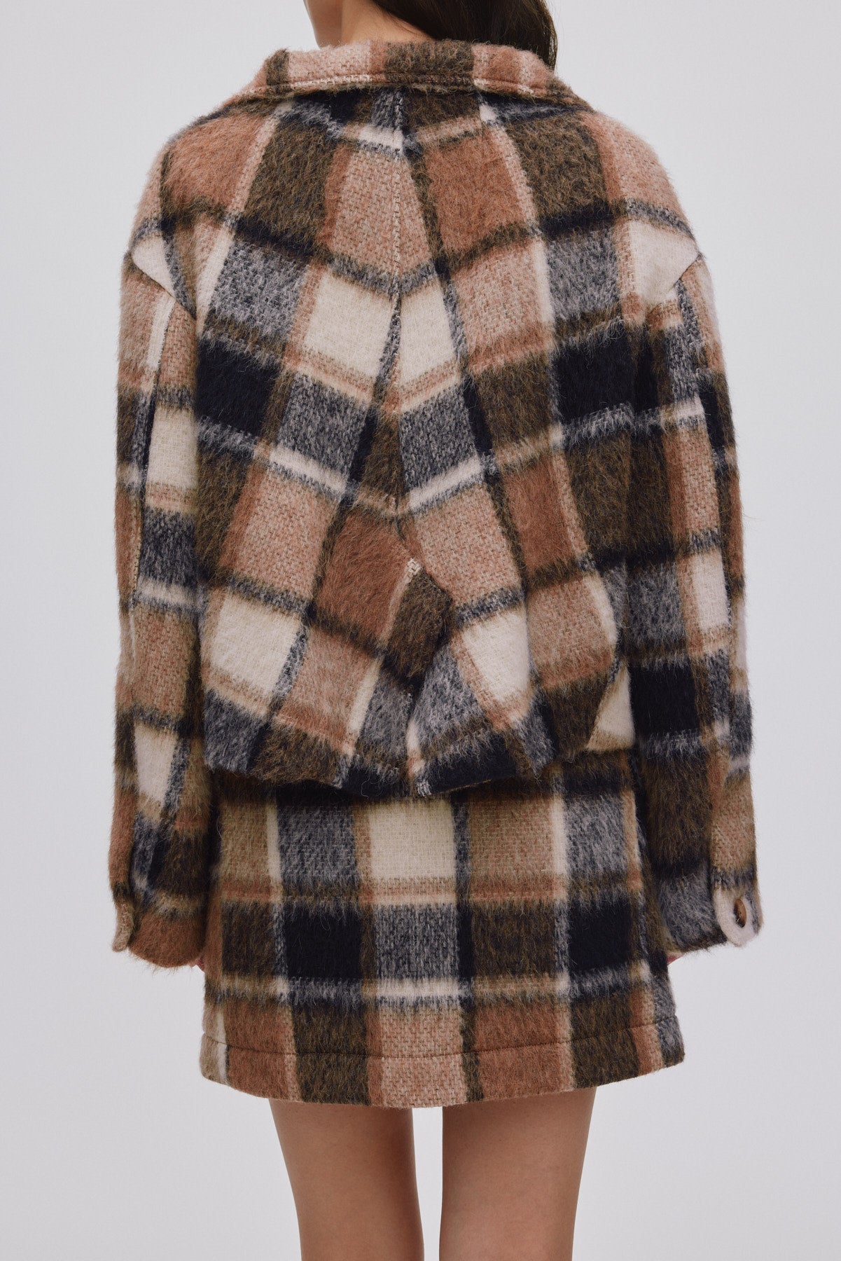 Ehsan - Jumbo check jacket I Brown check 6 - Rabens Saloner - DK