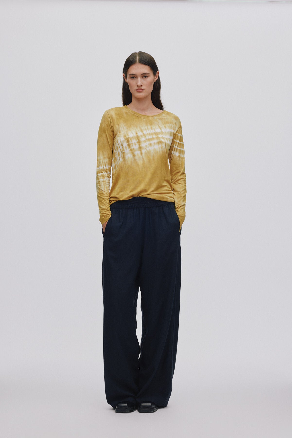 Xenia - Frequency long sleeve t-shirt I Golden combo 1 - Rabens Saloner - DK