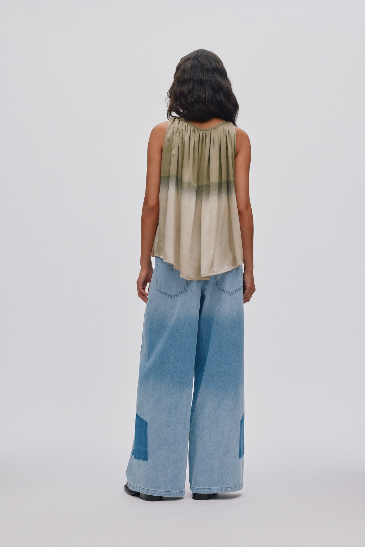 Lane - Light denim wide leg pants I Light washed denim 4 - Rabens Saloner - DK
