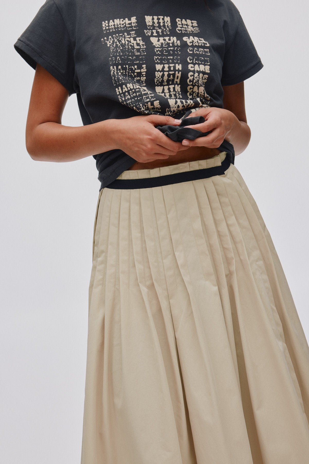 Thai - Light fusion skirt I Sand 8 - Rabens Saloner - DK