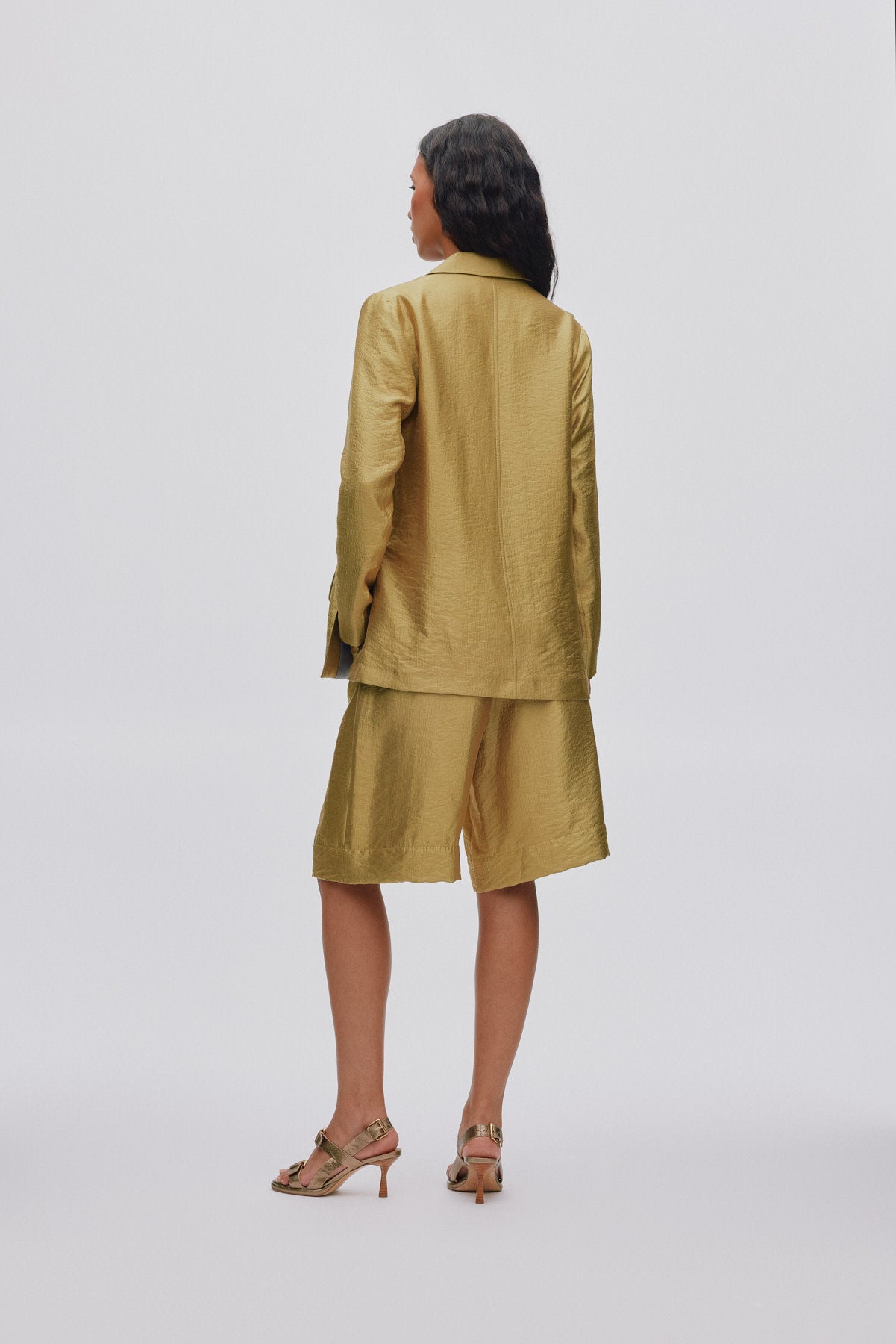 Alona - Woven gold jacket I Gold 3 - Rabens Saloner - DK