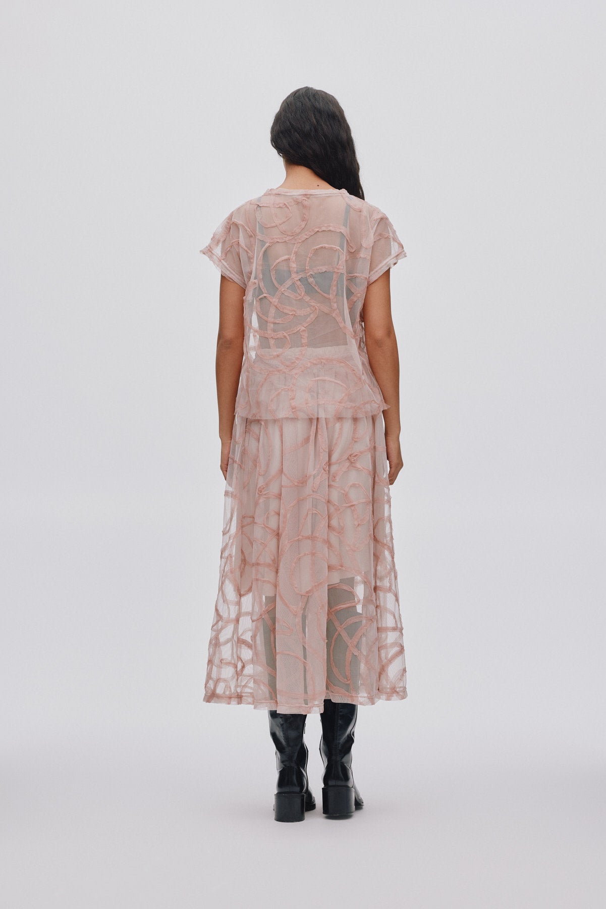 Gritt - Scribble boxy tee I Blush 2 - Rabens Saloner - DK