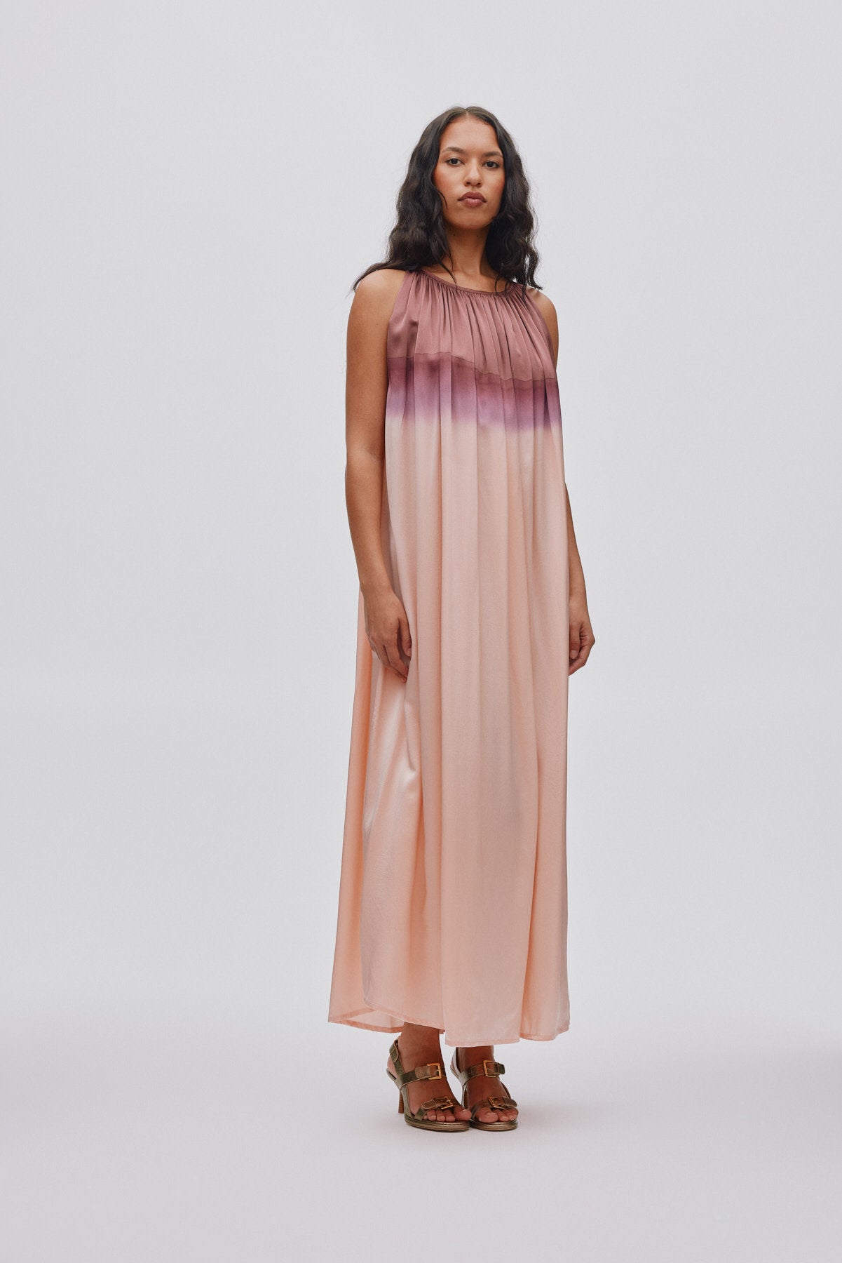 Sabah - Horizon gathered halter dress I Blush combo Blush combo XS/S 1 - Rabens Saloner - DK