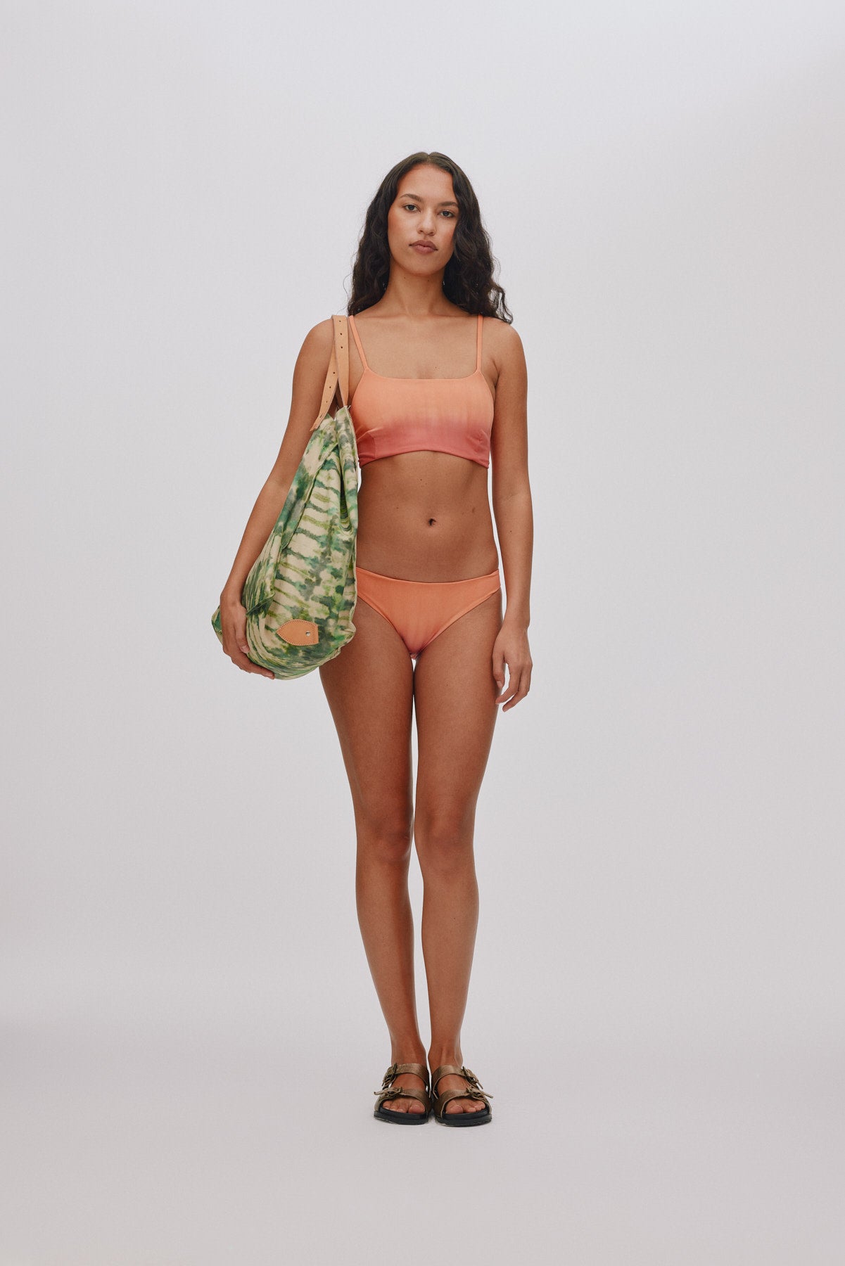 Rudy - Fusion bandeau string top I Mandarin pink 4 - Rabens Saloner - DK