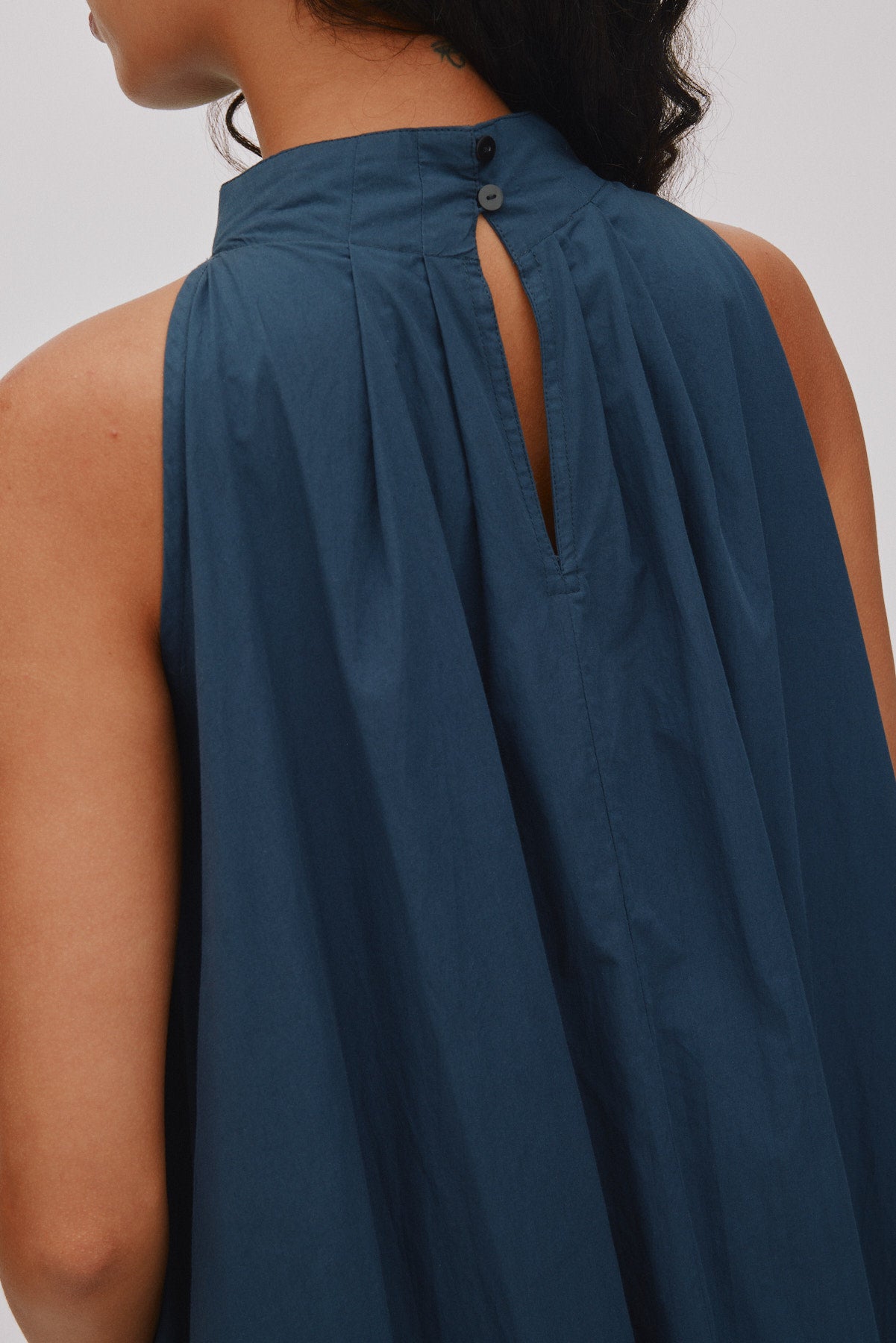 Annisa - Poplin full dress I Navy 4 - Rabens Saloner - DK