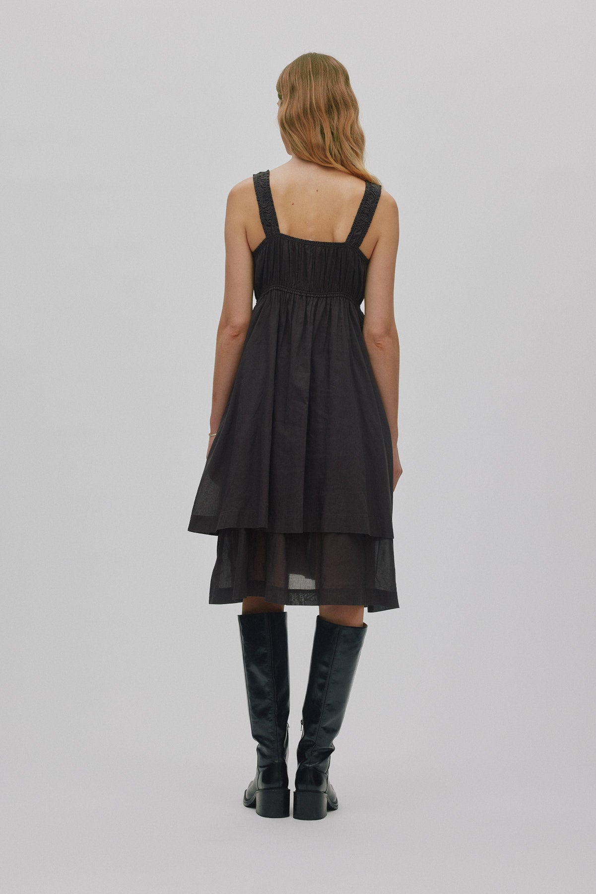 Gabi - Multi layer short dress I Liquorice 3 - Rabens Saloner - DK