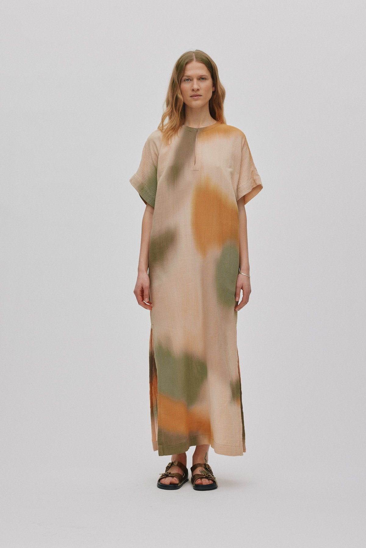 Inza - Water colour column dress I Dessert combo 2 - Rabens Saloner - DK