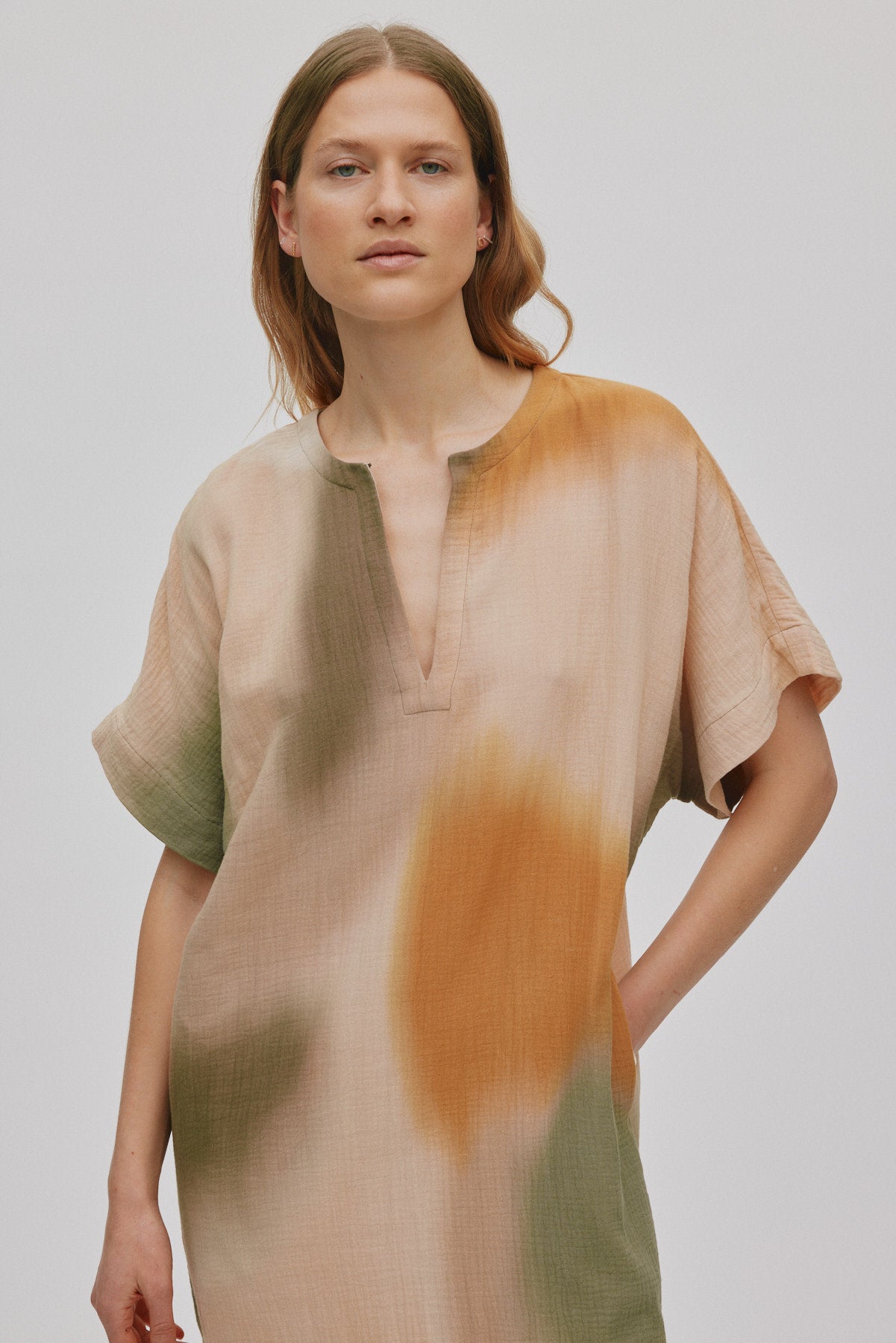 Inza - Water colour column dress I Dessert combo 3 - Rabens Saloner - DK