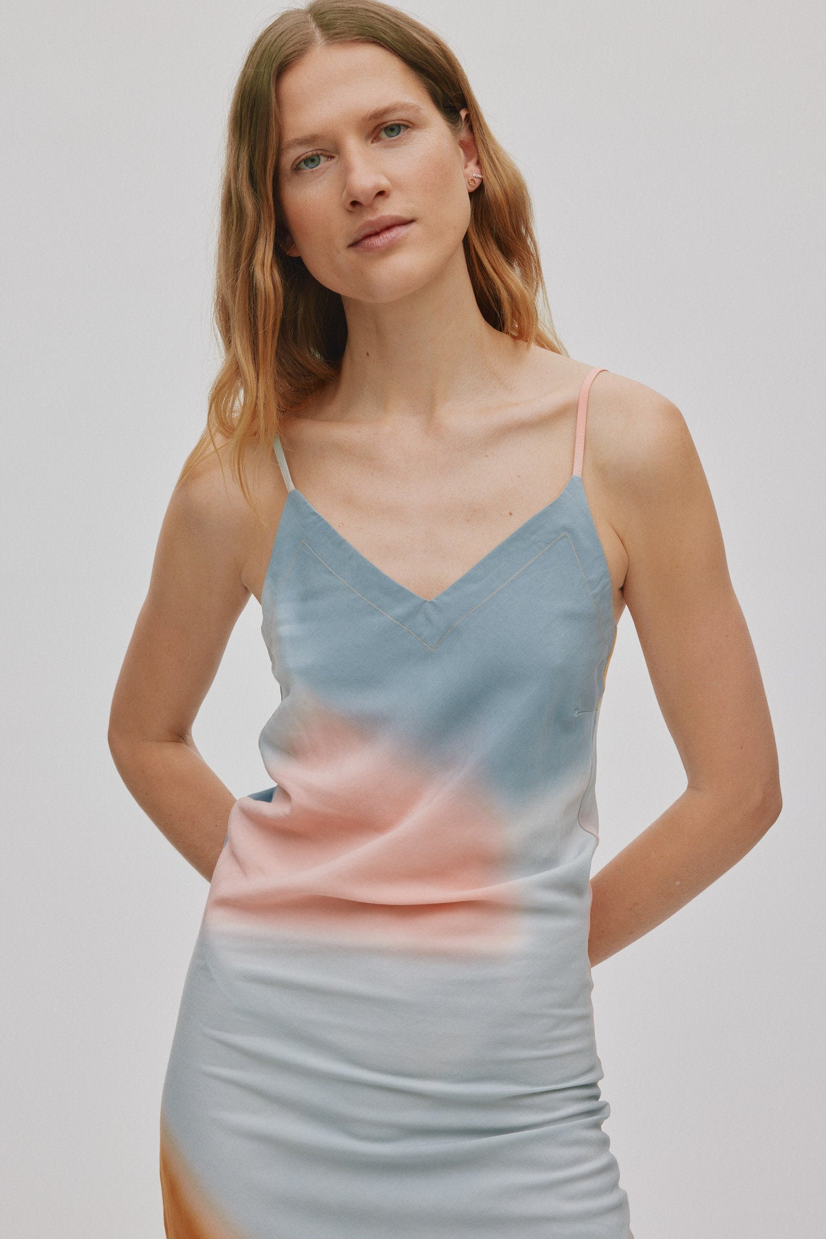 Iloa - Water colour bias dress I Sunset combo 2 - Rabens Saloner - DK