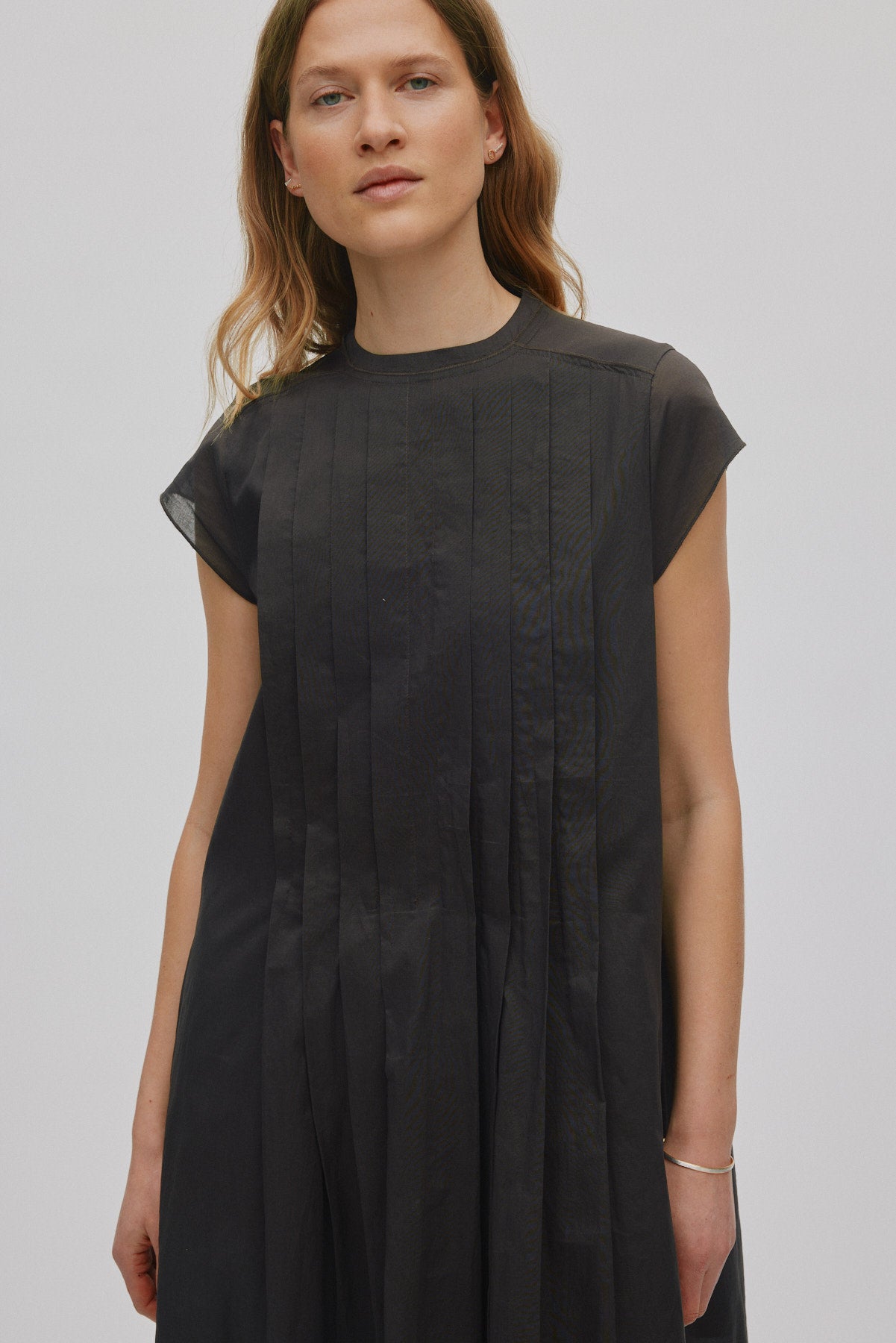 Taya - Multi layer long dress I Liquorice 3 - Rabens Saloner - DK