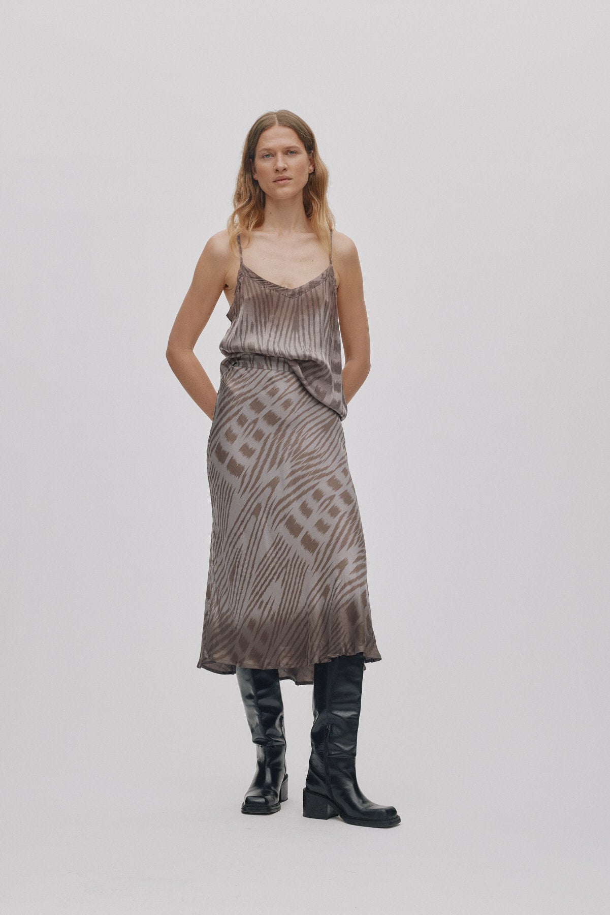 Glæde - Ombre ikat camisole top I Asphalt combo Asphalt combo XS 1 - Rabens Saloner - DK