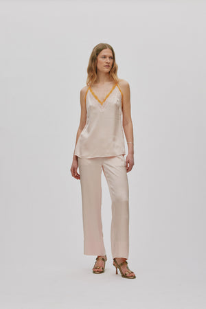 Soho - Contrast lace camisole top I Light rose Light rose XS 1 - Rabens Saloner - DK