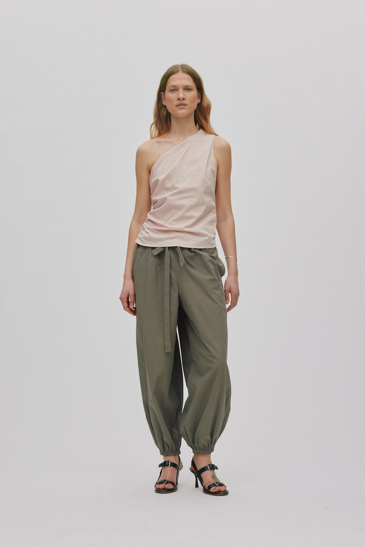 Mirha - Papery one shoulder top I Powder Powder XS 1 - Rabens Saloner - DK