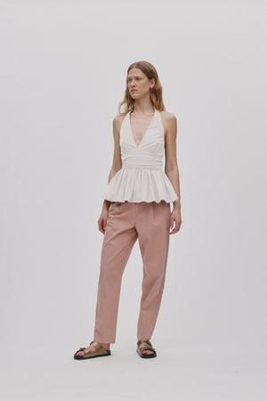 Izma - Poplin halter top I White White XS 1 - Rabens Saloner - DK