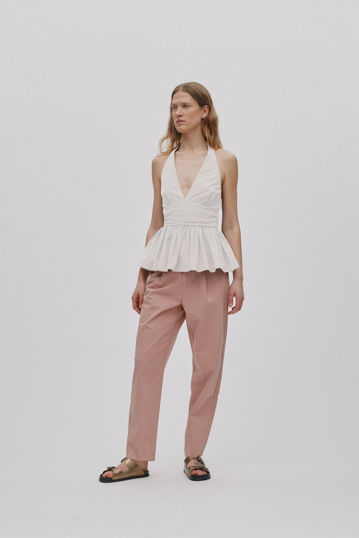 Izma - Poplin halter top I White White XS 1 - Rabens Saloner - DK