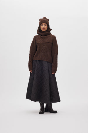 Talma - Smooth tailoring long jacket I Brown Brown O/S 1 - Rabens Saloner - DK