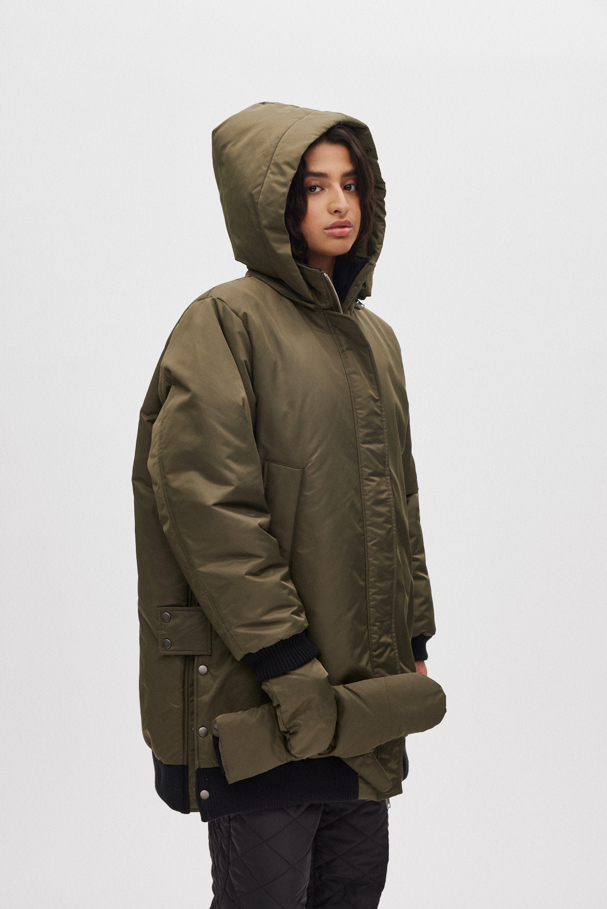 Siif - Padded tech coat I Olive night 2 - Rabens Saloner - DK