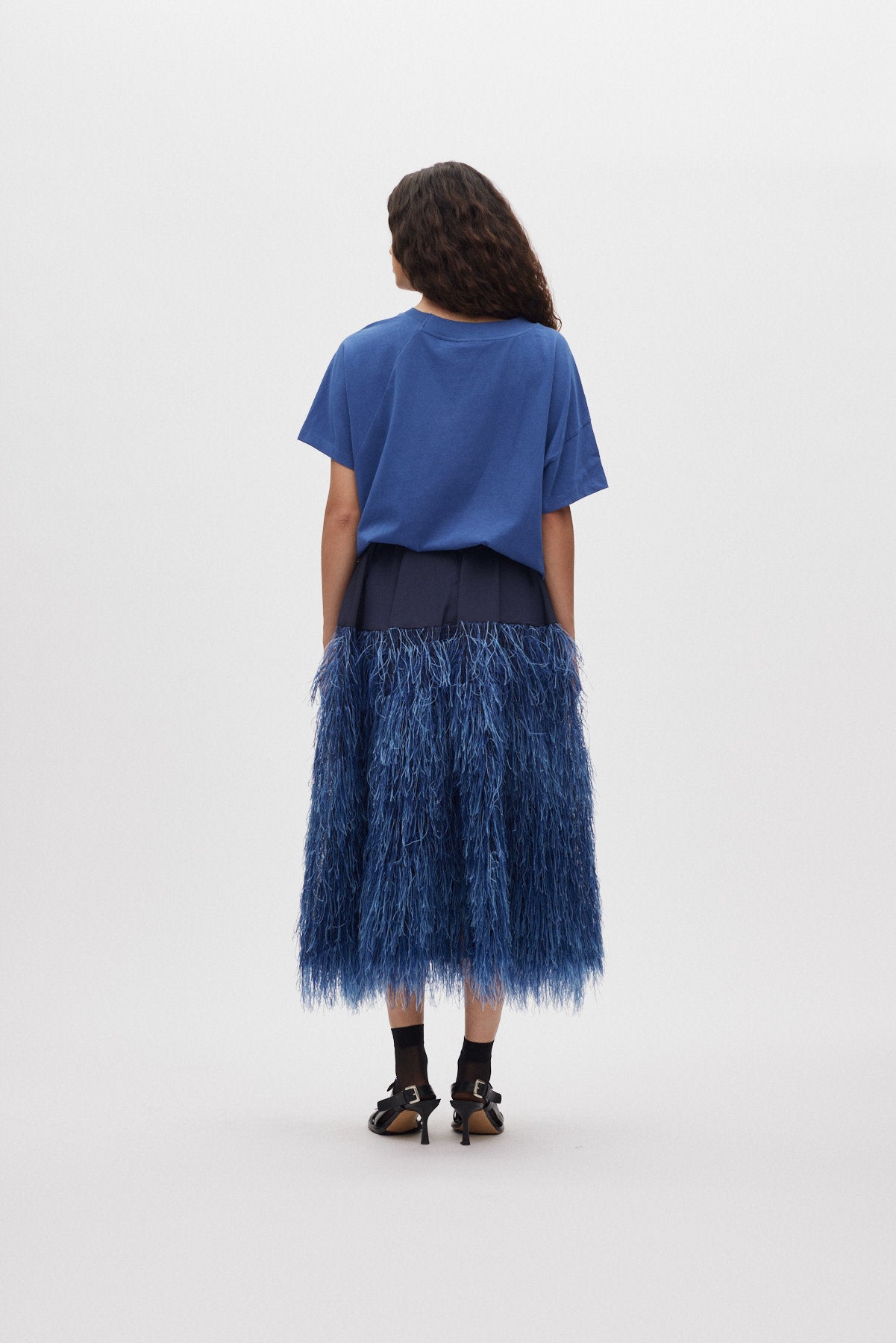 Ary - Fragile boxy t-shirt I Blue 3 - Rabens Saloner - DK