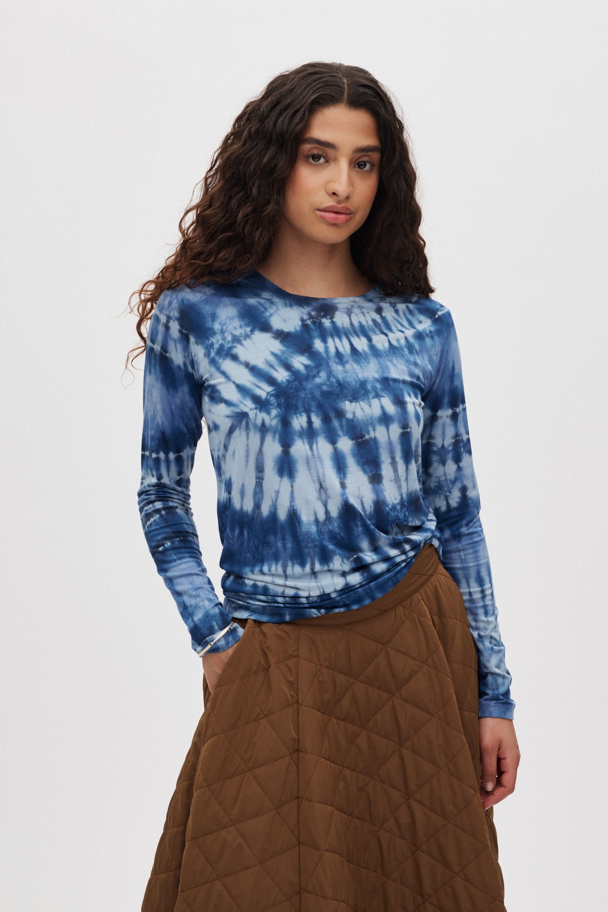 Xenia - Lava jersey t-shirt I Blue combo 1 - Rabens Saloner - DK