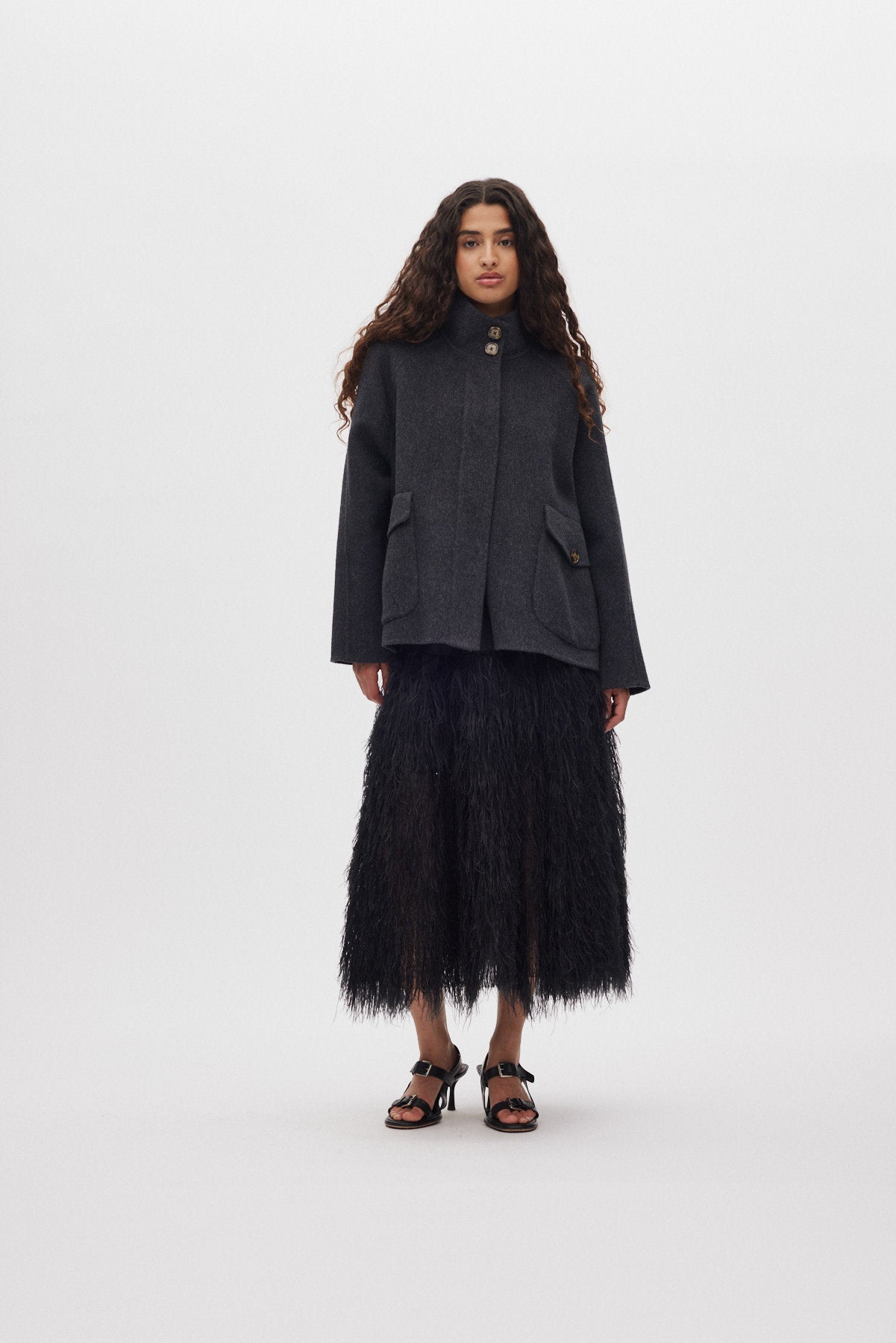 Magna - Plume combo full skirt I PRE-ORDER I Black 9 - Rabens Saloner - DK