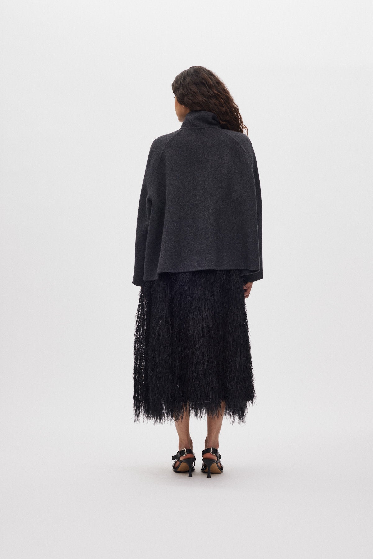 Magna - Plume combo full skirt I PRE-ORDER I Black 4 - Rabens Saloner - DK