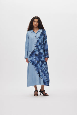 Celine - Lava long coat I Blue combo Blue combo XS 1 - Rabens Saloner - DK