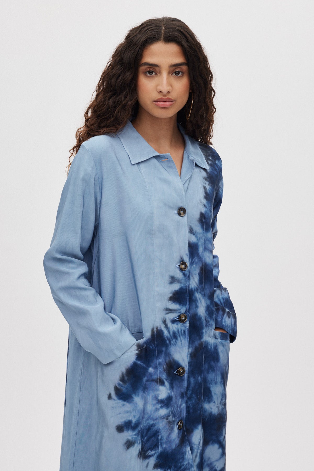 Celine - Lava long coat I Blue combo 2 - Rabens Saloner - DK