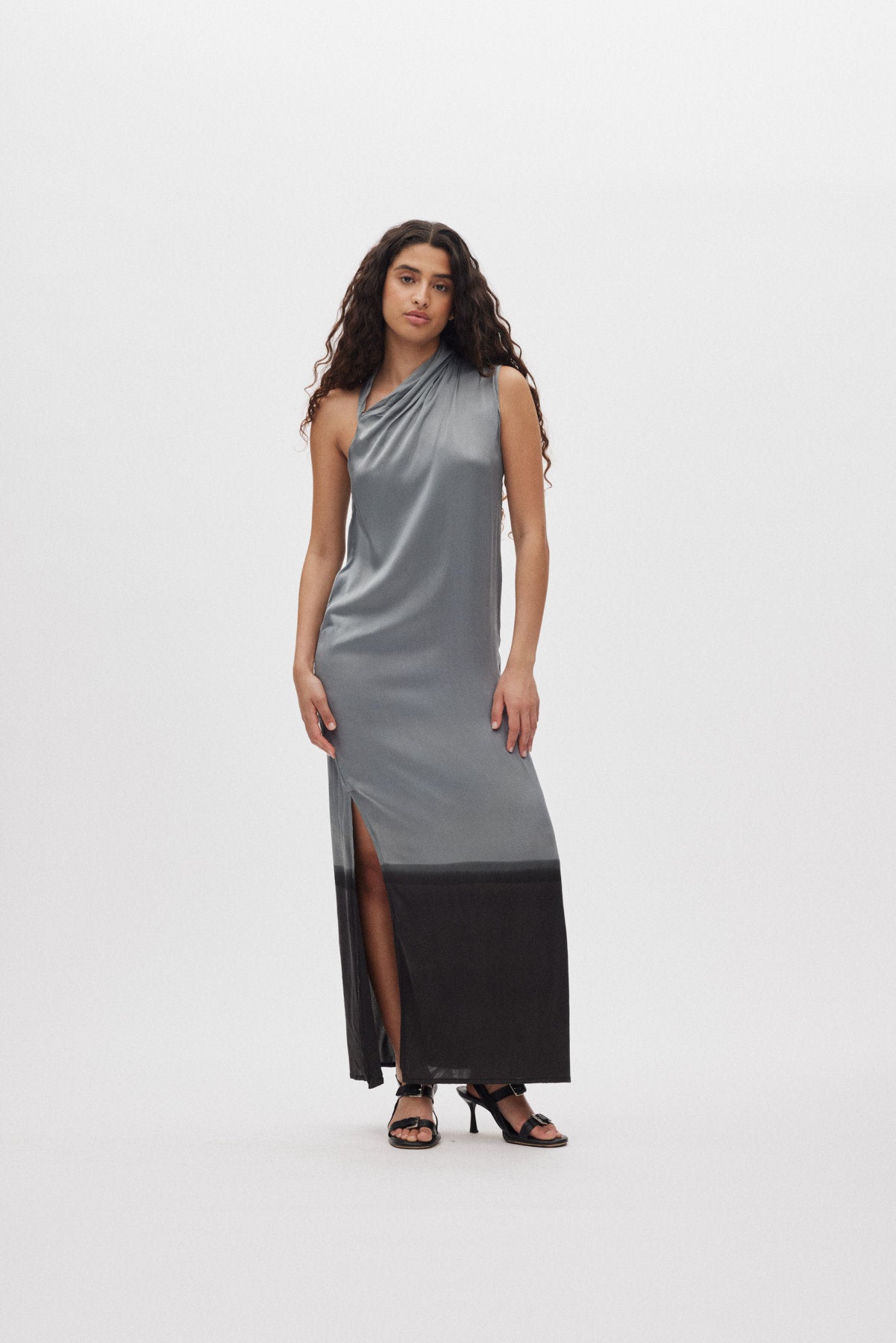 Madia - Horizon dress I Grey/black 1 - Rabens Saloner - DK