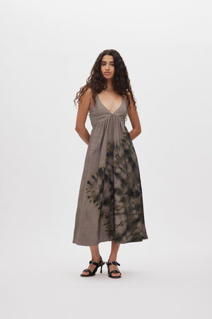 Maple - Lava v-front dress I Grey green combo Grey green combo XS 1 - Rabens Saloner - DK