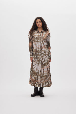 Vija - Lava button dress I Rust combo Rust combo XS 1 - Rabens Saloner - DK