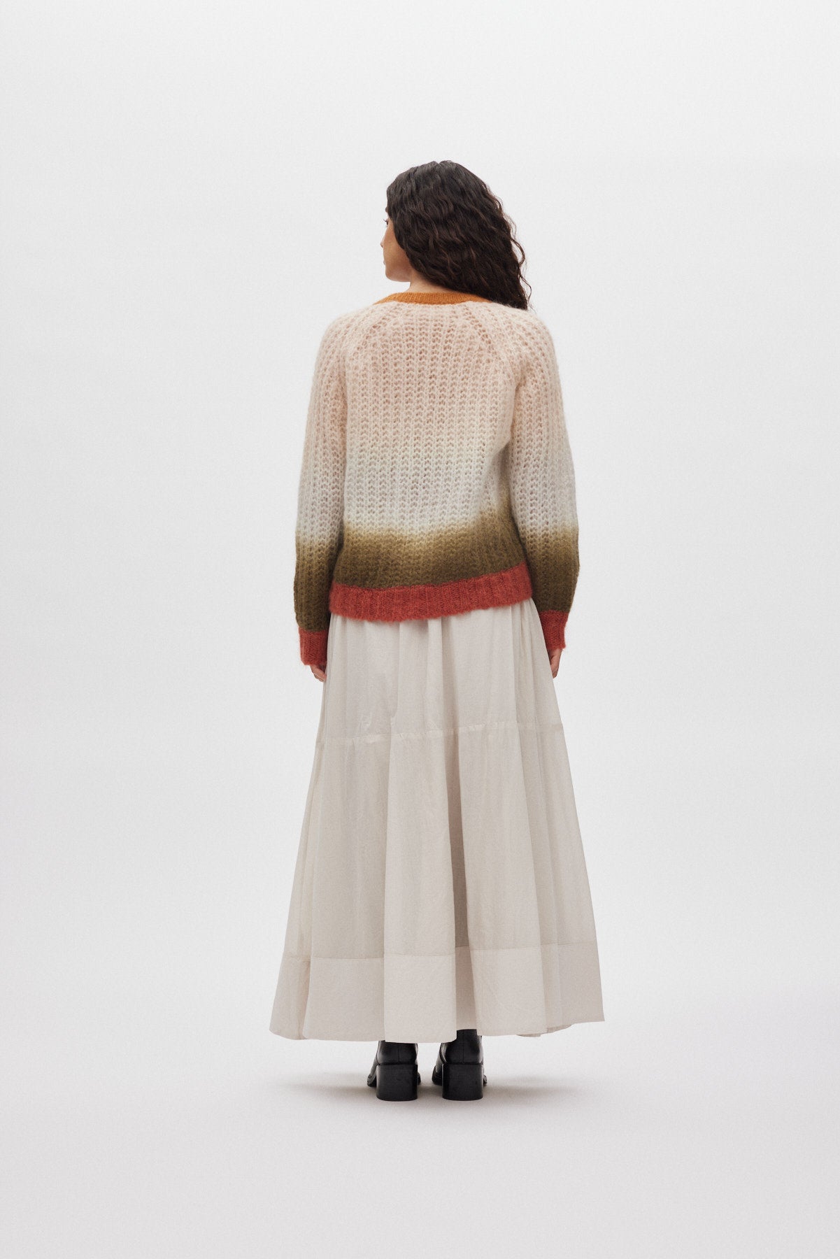 Jasmin - Faded knit boxy sweater I Rust combo 3 - Rabens Saloner - DK