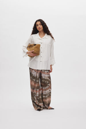 Briana - Lava pleat wide pants I Rust combo Rust combo XS 1 - Rabens Saloner - DK