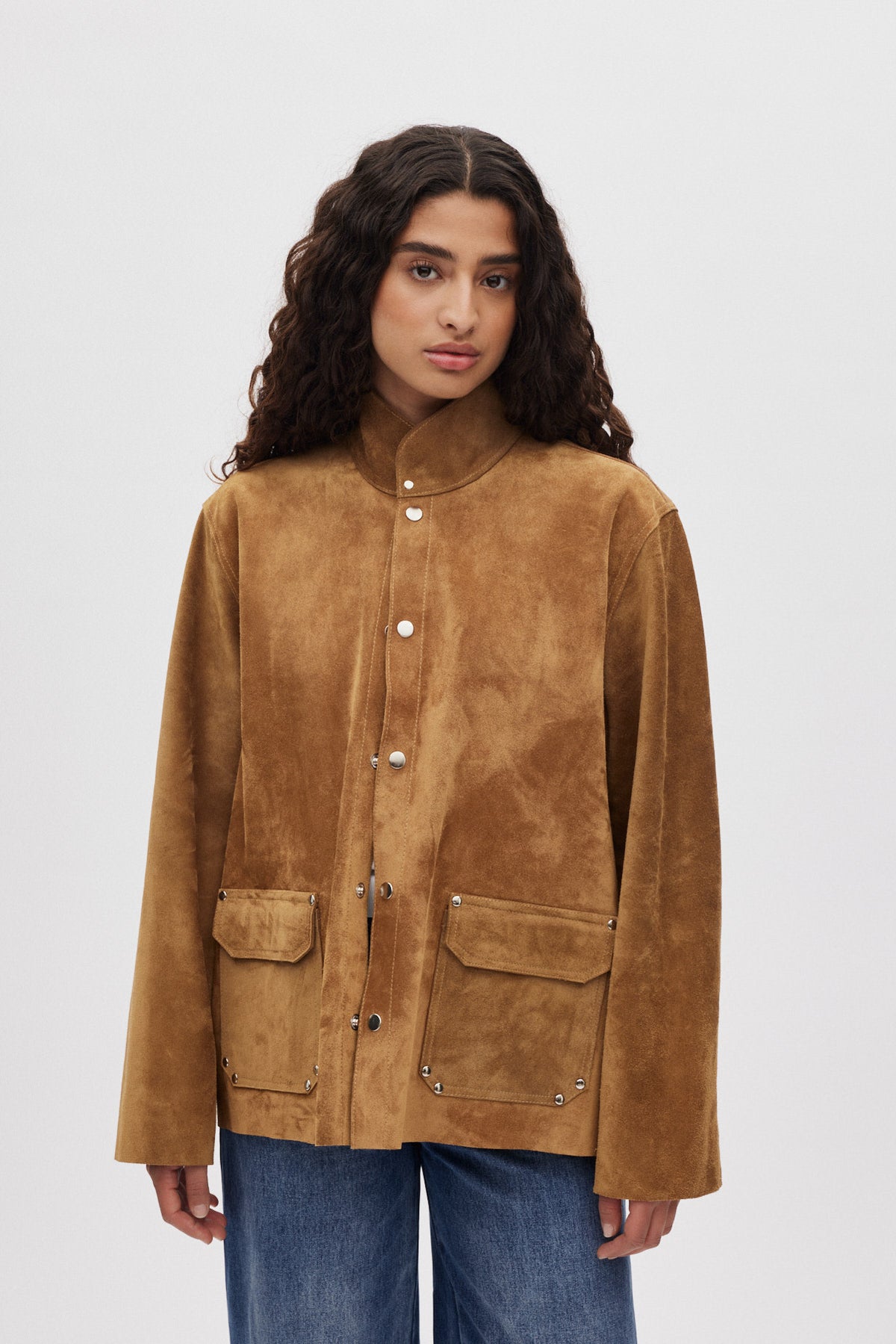 Thelma - Heavy suede jacket I Whiskey 2 - Rabens Saloner - DK