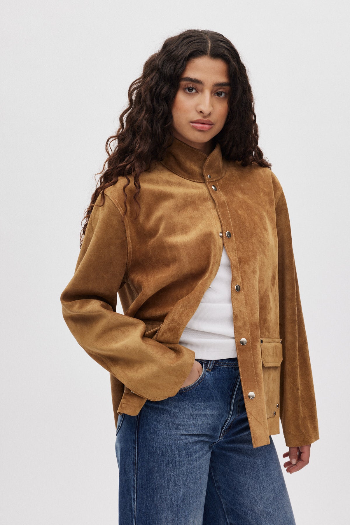 Thelma - Heavy suede jacket I Whiskey 4 - Rabens Saloner - DK