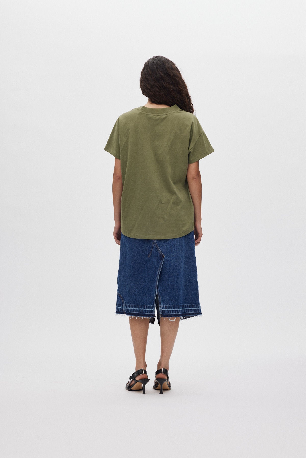 Ary - Fragile boxy t-shirt I Green 3 - Rabens Saloner - DK