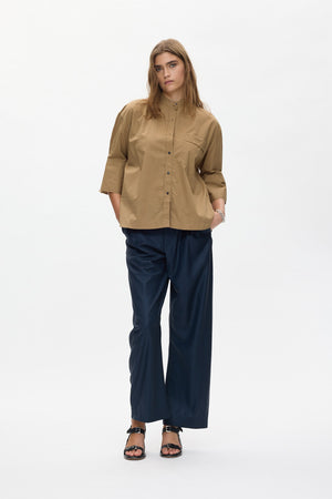 Seval - Poplin boxy shirt I Havanna brown Havanna brown XS 1 - Rabens Saloner - DK