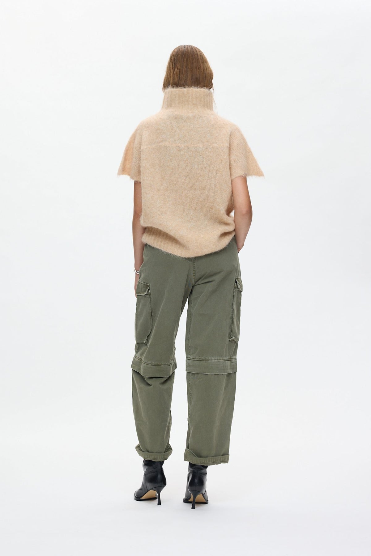 Asna - Superlight knit tunic top I Light camel 3 - Rabens Saloner - DK