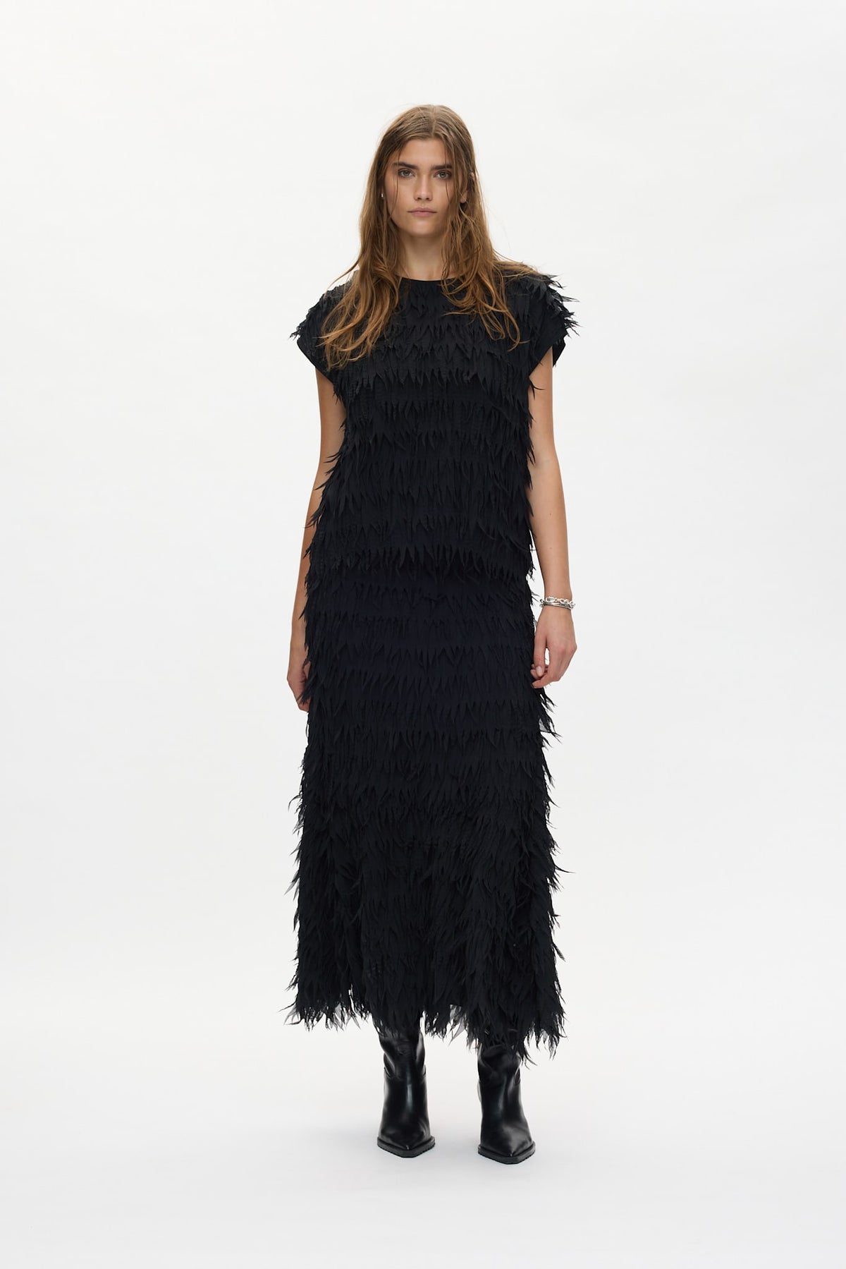 Maila - Icicle boxy t-shirt I Black 2 - Rabens Saloner - DK