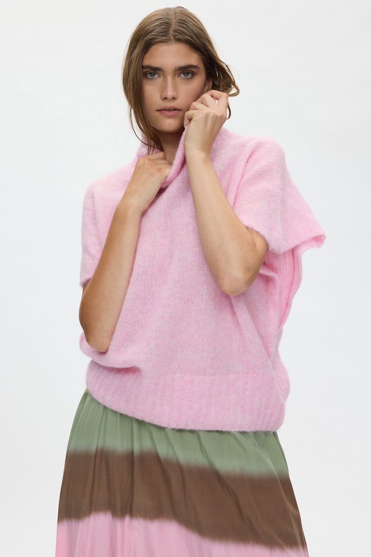Asna - Superlight knit tunic top I Rose 2 - Rabens Saloner - DK