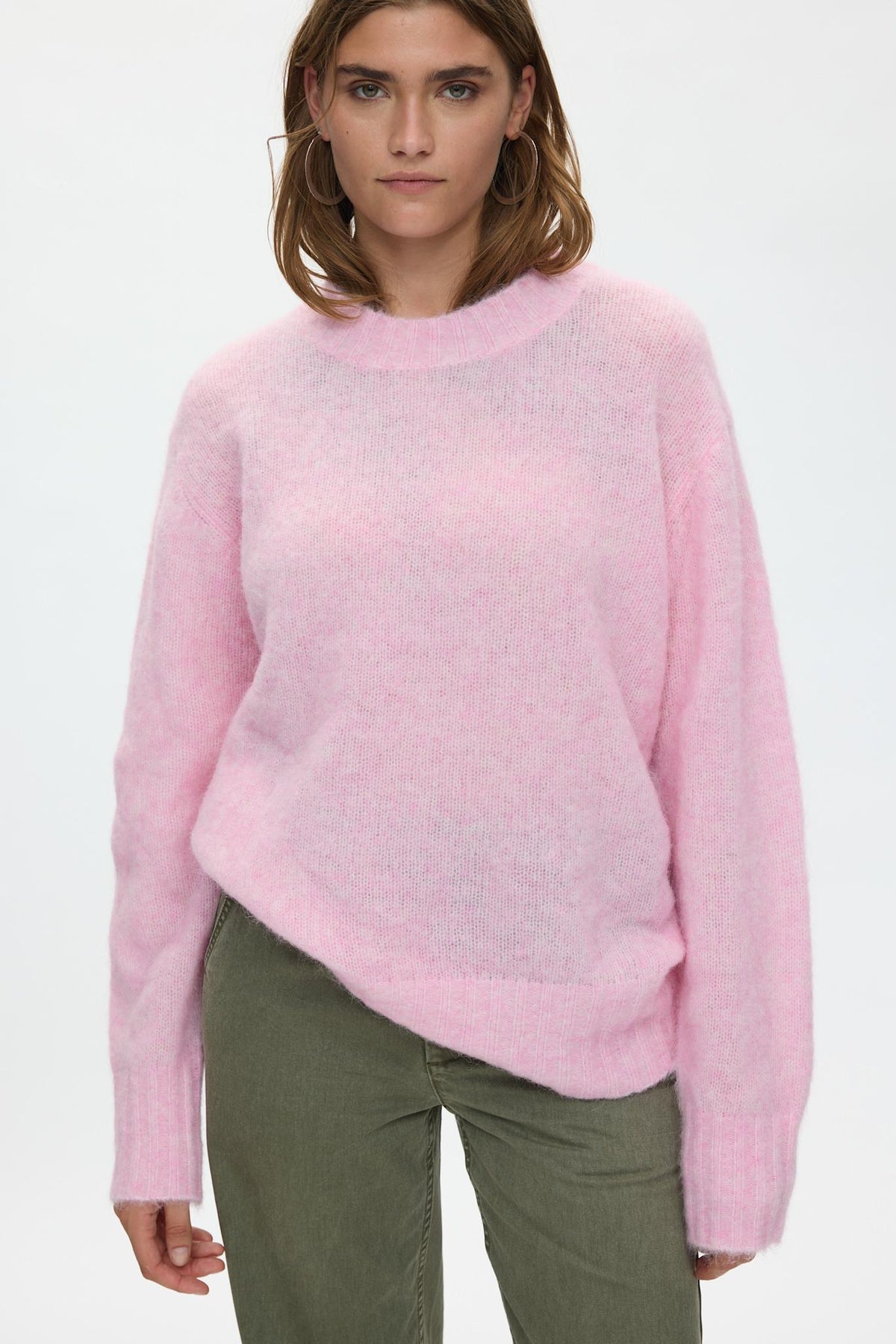 Divna - Superlight knit crew sweater I Rose 2 - Rabens Saloner - DK
