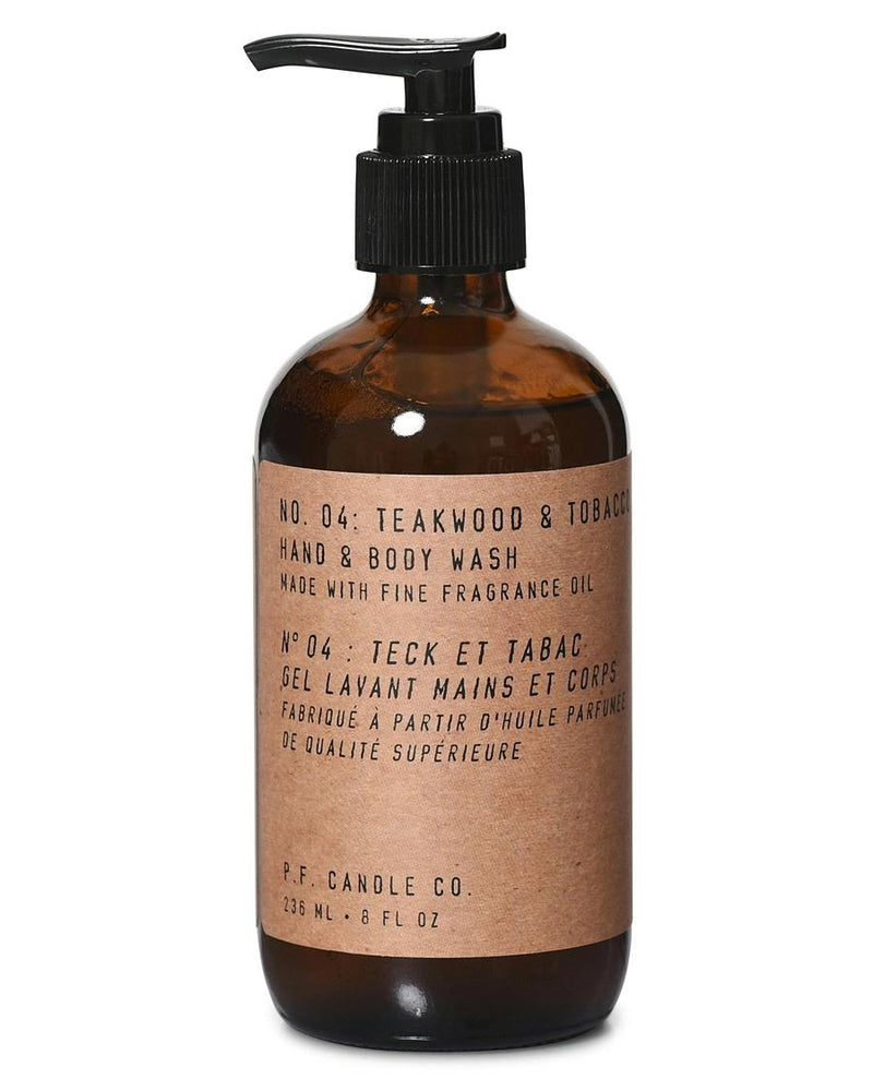 P.F. Candle Co. - Hand & Body Soap I Teakwood & Tobacco Teakwood & Tobacco 236 ML 1 - Rabens Saloner - DK