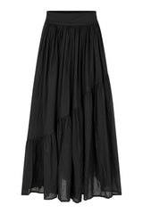 Polonia - Angled gather skirt I Black Black XS  2 - Rabens Saloner - DK